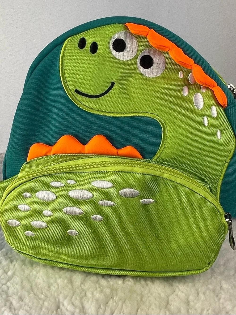 Target Green & Teal Dinosaur Kids Backpack with Orange Spikes